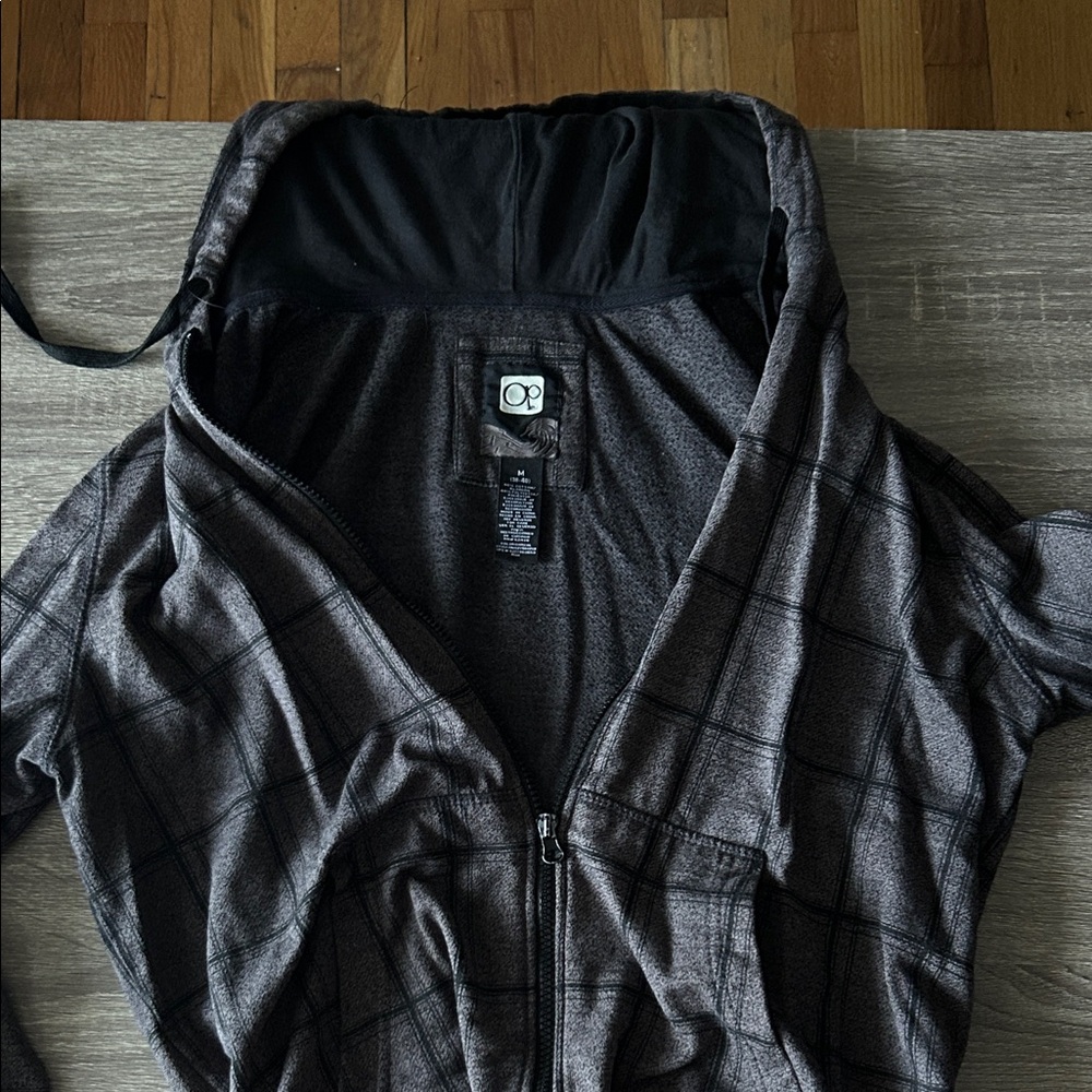 OP Charcoal Knit Zip Hoodie